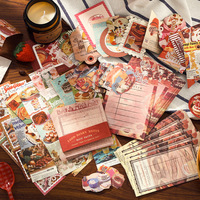 Kit cadeau de fournitures pour scrapbooking et journalisation : Carnet à spirales vintage A6 à grille, couverture rigide, thème gâteau pour la création de délicieux aliments