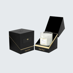Candle Box Candles Paper Gift Box Custom Rigid Paper Boite Bougie Packaging Luxury Matte Black Candle Gift Box For Candles