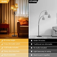 Lampadaire LED de style américain Simple Creative E27 Light Woven Homestay Lanterne décorative pour lampadaires de chambre à coucher