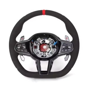 Volante Deportivo Completo en Alcántara para <span class=keywords><strong>BMW</strong></span> G20 G22 G30 G31 G42 G80 M3 G82 M4 G87 M2 F90 M5 M340i M440i, Mejora de Rendimiento - Product Image 1