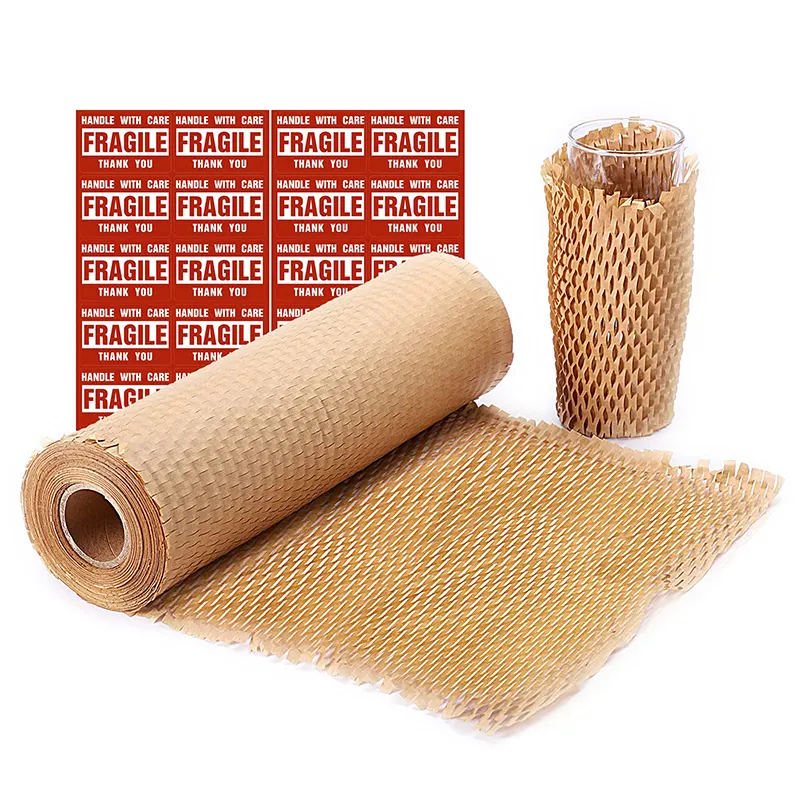 Biodegradable Uncoated Honeycomb Paper Cushioning Wrap In Protective Packaging honeycomb paper