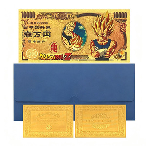 Carte de collection Anime japonais <span class=keywords><strong>Dragon</strong></span> Z en feuille d'or, billet de 10 000 Yens, 11 designs, cadeau manga - Product Image 3