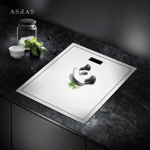 Évier de cuisine Asras en acier inoxydable SUS304 fait à la main, évier simple à cuve unique, petit évier encastré avec robinet <span class=keywords><strong>télescopique</strong></span> 3847Y-2 - Product Image 4