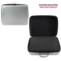 Étui de rangement portable antichoc en EVA de luxe avec insert en mousse PU et grille prédécoupée, coque rigide transparente, avec poignée, pour usine