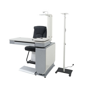 Silla de Diagnóstico Óptico WB-700-2 con Brazo Ajustable y Lámpara de Pie, Blanca y Gris - Product Image 4