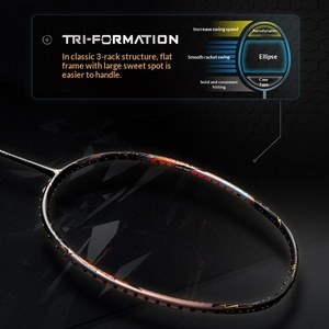 Raquette de badminton <span class=keywords><strong>Victor</strong></span> Black Gold Falcon TK-F C Ultra Golden Claw Haut de gamme Offensive G5 Poignée légèrement ferme Bleu Professionnel - Product Image 3