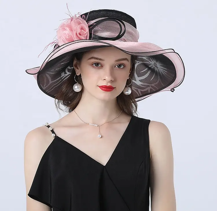2022 אופנה תה מסיבת כובע להסרה כפולה להשתמש כנסיית כובעי חדש עיצוב קנטאקי דרבי סוסים מבוגרים נשי קנטאקי דרבי יום כובעים