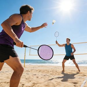 Raquette de badminton en carbone tissé intégral, directement de l'usine, pour un usage professionnel et le rangement. - Product Image 3