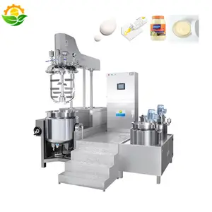 Sữa nhỏ phòng thí nghiệm Kem Mặt Trời chân không homogenizer chất nhũ hóa thiết bị sản xuất mỹ phẩm 500 nhà sản xuất máy trộn nhũ hóa