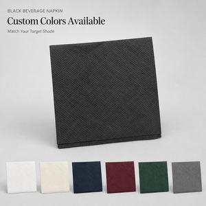 Black Eco-Friendly Bag Style Beverage <b>Napkin</b> 2 Ply 4 Fold Virgin Wood Pulp Disposable for Hotel Use - Product Image 2