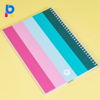 Nouveau carnet à spirale en tissu PU, ligné, à points, vierge, à grille, journal, carnet de croquis, cadeau pour fournitures scolaires