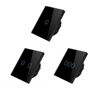 מתג קיר הביתה חכם eu uk סטנדרטי 110 ~ 250v הוביל לבן 1-3 כנופיה דרך כנופיה רשת לוח תאורה - Product Image 2
