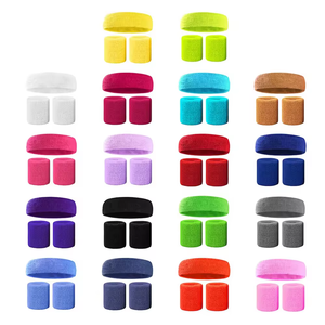 הסיטונאי לוגו מותאם אישית רקמה <span class=keywords><strong>wristband</strong></span> אוזניות ספורט כותנה טרי - Product Image 6