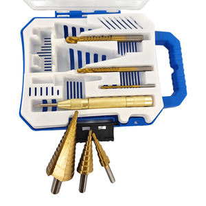 Juego de 7 Brocas Escalonadas HSS con Recubrimiento de Titanio, Brocas Cónicas Multitamaño para Metal, Madera y Plástico - Product Image 1