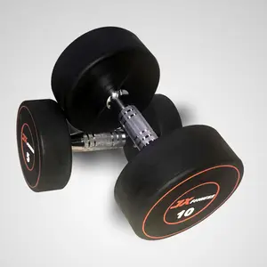 Custom Gym Mancuernas Kurzhantel Equipment Weight Lifting Dumbbell Set Man Fitness Black Rubber Hex Dumbbell Sets