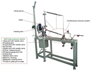Réacteur de polycondensation et d'estérification industriel bibo 10L, cuve de réaction, moteur en acier inoxydable SS304/316 - Product Image 2