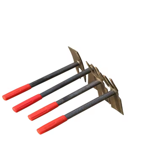 Ensemble d'outils de jardinage multifonctionnels, houe en acier au carbone A3, houe-râteau de jardin avec manche - Product Image 1