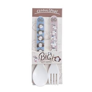 Cena della colazione scuola materna del tè del pomeriggio che serve per bambini articoli per bambini melamina colorata forchetta e cucchiaio Set di posate per bambini - Product Image 2