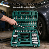 Jeu de douilles à cliquet réversibles CR-V 53 pièces, 1/4, 3/8, 1/2 pouce, outils à main pour atelier de réparation automobile – Vente chaude