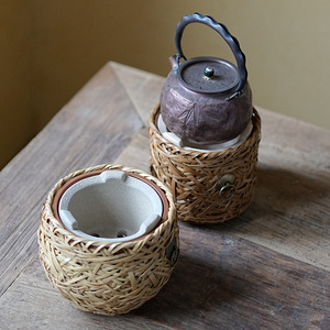 Bamboo Woven Clay <b>Stove</b> Small Indoor Tea Brewing Charcoal <b>Stove</b> For Kung Fu Tea Ceremony Accessories - Product Image 3