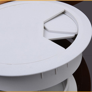 Caja de Gestión de Cables Disway, Redonda de 60 mm, de Plástico, para Oficina, Cubre Orificios de Cables en Escritorio, Blanca - Product Image 5
