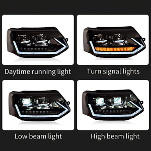Tự động phụ kiện xe đèn <span class=keywords><strong>LED</strong></span> đầu đèn lắp ráp cho VW Volkswagen Caravelle <span class=keywords><strong>T5</strong></span> 2011 2015 Đèn pha năng động khởi động DRL - Product Image 3