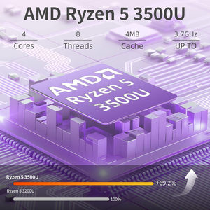 โน้ตบุ๊กใหม่ขนาด 14 นิ้ว คอมพิวเตอร์ <span class=keywords><strong>Ryzen</strong></span> 5 3500U Quad-Core กล้อง HD 2MP ระบบไร้สาย ภาษาอังกฤษ Windows 11 Pro SSD น้ำหนักเบา พกพาสะดวก - Product Image 5