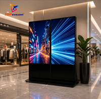 Affichage numérique LED miroir intérieur TOPvision P1.53 avec support mobile verrouillable pour la publicité haut de gamme dans les centres commerciaux