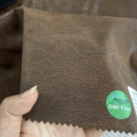 Tissu en cuir PU marron selle, à base d'eau, 0,55 mm, couleur personnalisée, 140 cm, durable, pour vêtements