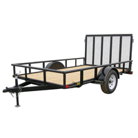 Remorque de transport de petites machines Hyroad, remorque de peinture au pistolet avec rampes de chargement, essieu simple, utilisation légère, 3000x1500mm, capacité de charge de 750 kg