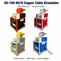 Granulateur de fil de cuivre compact 80-100 kg/h, broyeur séparateur de câbles usagés à sec écologique pour la maison et les petites entreprises
