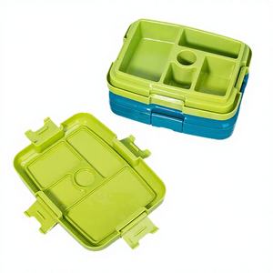 Lonchera de Plástico PP Duradera, Libre de BPA, con Tapa, para Niños, con 5 Compartimentos, Contenedores Bento Multiusos y Utensilios - Product Image 2