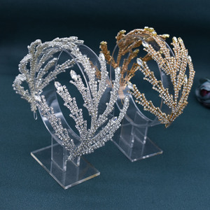 수제 신부 머리 장식 유럽 및 미국 웨딩 드레스 헤어 액세서리 헤어 클립 헤어 밴드 스타일링용 - Product Image 1