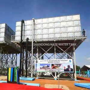 Uganda Widely Use Elevated 300M3 HDG Steel Water Tank for Sale