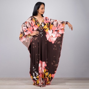 Vestido largo de <span class=keywords><strong>playa</strong></span> informal con botones <span class=keywords><strong>para</strong></span> mujer, talla grande, de poliéster, estilo fluido, <span class=keywords><strong>para</strong></span> vacaciones de verano. - Product Image 1