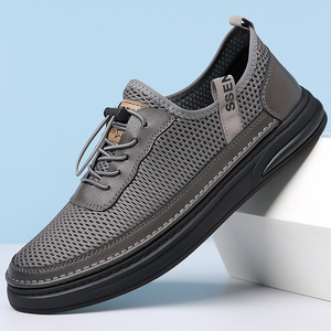 Zapatos Casuales de Verano para Hombre, de Malla, Sin Cordones, Punta Redonda, Transpirables, con Suela de Goma, Ligeros, para Caminar, con Logotipo en la Lengüeta - Product Image 1