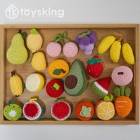 Groothandel Aanpasbare Gehaakte Amigurumi Fruit & Groente Sleutelhangers Hand Gebreide Aardbei Sleutelhanger Voor Keuken & Voedsel Speelgoed