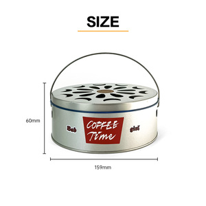 JYB popolare metallo <span class=keywords><strong>latta</strong></span> forma rotonda maniglia porta bobina di incenso zanzara/scatola vassoio bobina - Product Image 1