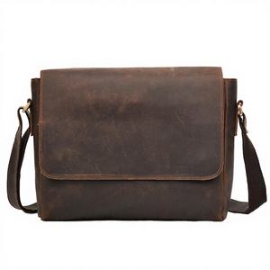 Bolso Bandolera Rústico de Cuero Genuino, Clásico, Vintage, de Moda, para Viajes, Unisex, de Lujo, en Poliéster - Product Image 3