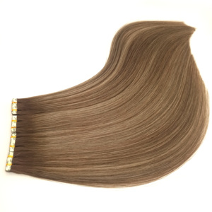 Extensiones de cabello humano alineadas con cutícula Natural cruda 100%, cinta de doble cubierta en extremos de cabello súper doblemente dibujados invisibles - Product Image 6