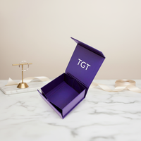 Boîte pliante magnétique personnalisée avec logo, de format plat à stéréo, gain de place de 75 %, emballage en papier rigide, vente en gros, boîte cadeau de luxe pour bijoux
