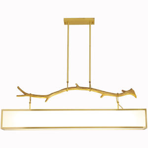 Lámpara de Techo Moderna de Estilo Chino, Totalmente en Cobre, para Comedor, Sala de Estar, Lámpara Colgante de Inspiración Zen para Estudio - Product Image 4