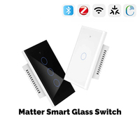 Interruptor Inteligente Doodle con WiFi + RF433 Estándar Estadounidense, Control Remoto por Aplicación, Compatible con Matter y Tuya para Hogar Inteligente