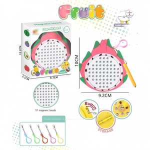 Bloc-notes de <span class=keywords><strong>dessin</strong></span> en forme de fruits Yuglow pour enfants, jouet éducatif en plastique avec boucle de suspension pour enfants de 4 à 6 ans - Product Image 3