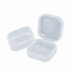 Mini Pp Square Plastic Storage <b>Box</b> <b>With</b> <b>Lid</b> For Jewelry Fishing Hooks Components Transparent Single Compartment - Product Image 4
