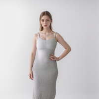 Pyjamas doux en gros, vêtements d'intérieur doux, pull mini épais personnalisé automne-hiver, articles d'ameublement doux et confortables, robe pour femme