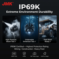 Caméra de recul pour véhicule JMK1080P AHD IP69K étanche avec vision nocturne Starlight pour camion, bus, gestion de flotte