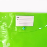 Bolsa para Documentos de PVC Impermeable con Diseño Floral Multicolor Impreso con UV, Cierre de Botón a Presión, para Estudiantes