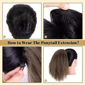 Synthétique Afro Puff Cordon Creux Queue De Cheval Extension pour Femmes Noires Court Afro Curly Clip On Kinky Cordon <span class=keywords><strong>Chignon</strong></span> - Product Image 3