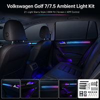 Kit d'éclairage d'ambiance LED KYNCHOx pour voiture, 12V, garantie 1 an, bande décorative intérieure pour Golf 7 7.5 d'usine